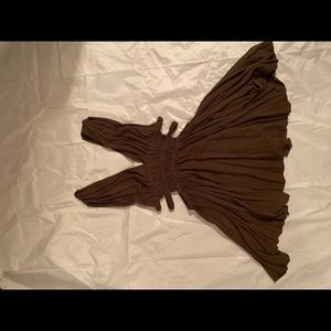 Olive Green Fit and Flare Dress.